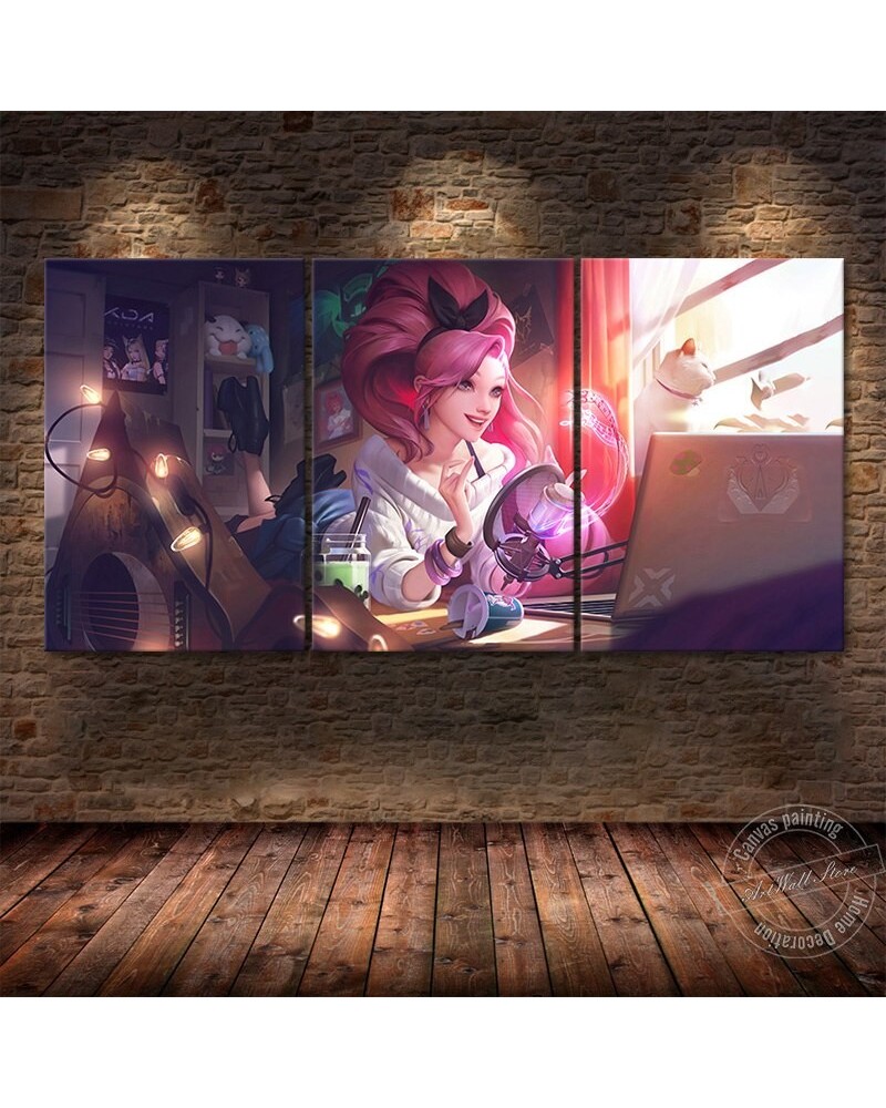 K/DA ALL OUT Seraphine Poster - Canvas Painting $16.30 Posters